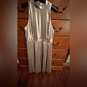 Ann Taylor dress in gold.